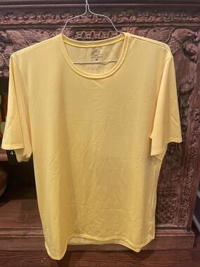 Patagonia Men's Short Sleeve Crew in bright yellow